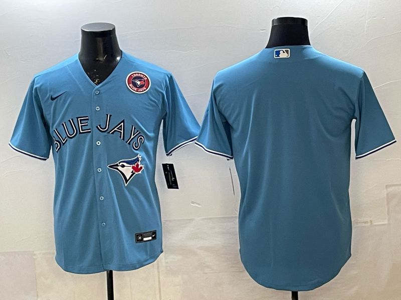 Men 2025 Toronto Blue Jays Blank Light Blue Game Nike MLB Jersey style 04->toronto blue jays->MLB Jersey